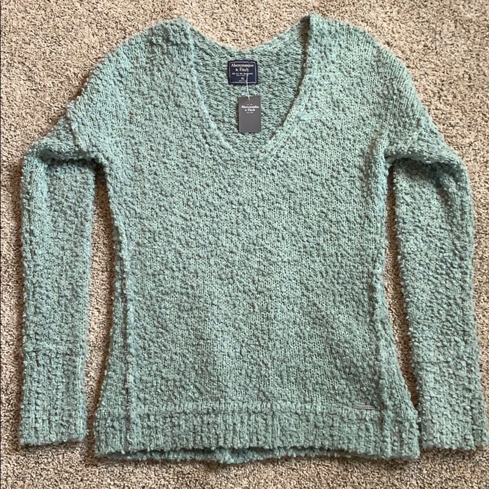 ABERCROMBIE - Seafoam Green Oversized Sweater